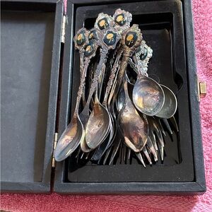 Dessert spoons and forks